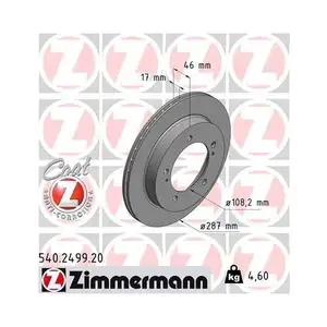 Zimmermann 540.2499.20 Bremsscheiben 2 Stück SUZUKI Zimmermann 540.2499.20 Bremsscheiben 2 Stück SUZUKI