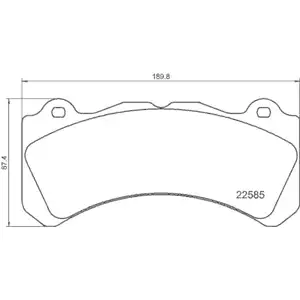 Bremsbelagsatz Scheibenbremse Textar 2258501 f&uuml;r Volvo Vorderachse