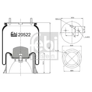 FEBI BILSTEIN 20522 Luftfederbalg FEBI BILSTEIN 20522 Luftfederbalg