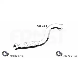 Abgasrohr Ernst 507431 für Peugeot Vorne Abgasrohr Ernst 507431 für Peugeot Vorne