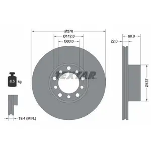 TEXTAR 92020400 Bremsscheiben 2 Stück TEXTAR 92020400 Bremsscheiben 2 Stück