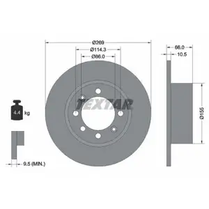 TEXTAR 92010000 Bremsscheiben 2 Stück hinten für SAAB TEXTAR 92010000 Bremsscheiben 2 Stück hinten für SAAB