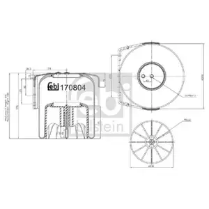 FEBI BILSTEIN 170804 Luftfederbalg für IVECO FEBI BILSTEIN 170804 Luftfederbalg für IVECO