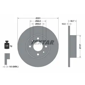 TEXTAR 92034203 Bremsscheiben 2 St&uuml;ck FIAT
