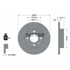 TEXTAR 92036103 Bremsscheiben 2 Stück RENAULT TEXTAR 92036103 Bremsscheiben 2 Stück RENAULT