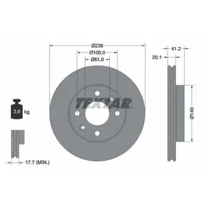 TEXTAR 92036203 Bremsscheiben 2 Stück RENAULT TEXTAR 92036203 Bremsscheiben 2 Stück RENAULT