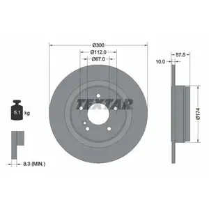 TEXTAR 92163303 Bremsscheiben 2 Stück MERCEDES-BENZ TEXTAR 92163303 Bremsscheiben 2 Stück MERCEDES-BENZ