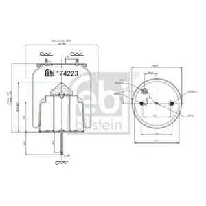 FEBI BILSTEIN 174223 Luftfederbalg FEBI BILSTEIN 174223 Luftfederbalg