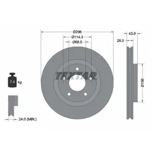 TEXTAR 92167403 Bremsscheiben 2 Stück NISSAN TEXTAR 92167403 Bremsscheiben 2 Stück NISSAN