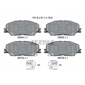 Bremsbelagsatz Scheibenbremse Textar 2653401 f&uuml;r Isuzu Vorderachse