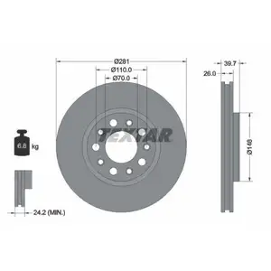 TEXTAR 92230103 Bremsscheiben 2 Stück ALFA ROMEO TEXTAR 92230103 Bremsscheiben 2 Stück ALFA ROMEO