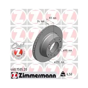 ZIMMERMANN 460.1505.20 Bremsscheiben 2 Stück für PORSCHE ZIMMERMANN 460.1505.20 Bremsscheiben 2 Stück für PORSCHE