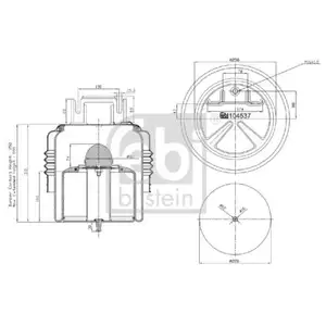FEBI BILSTEIN 104537 Luftfederbalg für VOLVO FEBI BILSTEIN 104537 Luftfederbalg für VOLVO