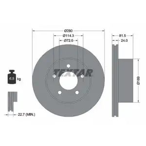 TEXTAR 92113500 Bremsscheiben 2 Stück vorne für JEEP TEXTAR 92113500 Bremsscheiben 2 Stück vorne für JEEP