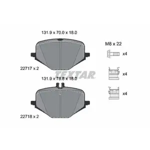 Bremsbelagsatz Scheibenbremse Textar 2271701 für Mercedes Benz für Mercedes Benz Bremsbelagsatz Scheibenbremse Textar 2271701 für Mercedes Benz für Mercedes Benz