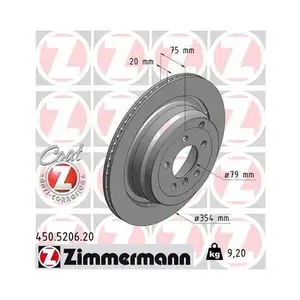 ZIMMERMANN 450.5206.20 Bremsscheiben 2 Stück hinten LAND ROVER ZIMMERMANN 450.5206.20 Bremsscheiben 2 Stück hinten LAND ROVER