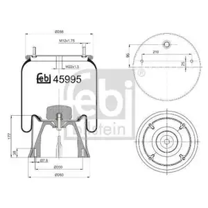 FEBI BILSTEIN 45995 Luftfederbalg FEBI BILSTEIN 45995 Luftfederbalg