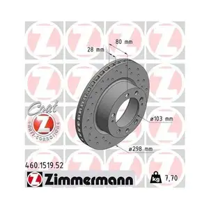Original ZIMMERMANN 460.1519.52 Bremsscheiben 2 Stück für PORSCHE Original ZIMMERMANN 460.1519.52 Bremsscheiben 2 Stück für PORSCHE