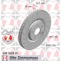 Zimmermann 400.3628.20 Bremsscheiben 2 Stück MERCEDES-BENZ