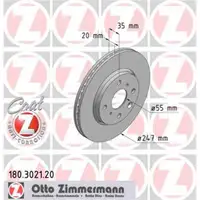 Zimmermann 180.3021.20 Bremsscheiben 2 Stück CITROËN