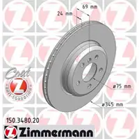 Zimmermann 150.3480.20 Bremsscheiben 2 Stück BMW