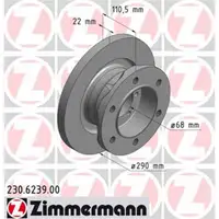 Zimmermann 230.6239.00 Bremsscheiben 2 Stück IVECO