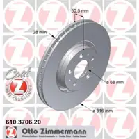 Zimmermann Bremsscheiben 2 Stück z. Bsp. für VOLVO