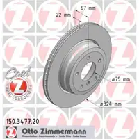 Zimmermann 150.3477.20 Bremsscheiben 2 Stück BMW