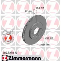 Zimmermann 600.3250.20 Bremsscheiben 2 Stück VW