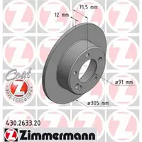 Zimmermann 430.2633.20 Bremsscheiben 2 Stück OPEL