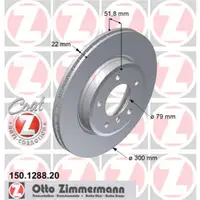 Zimmermann 150.1288.20 Bremsscheiben 2 Stück BMW