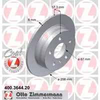 Zimmermann 400.3644.20 Bremsscheiben 2 Stück MERCEDES-BENZ