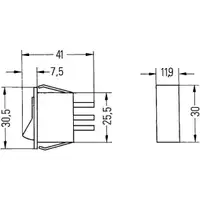 HELLA 6EH 004 406-042 Schalter S 15, 12V, Blau