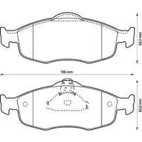 Bremsbelagsatz Scheibenbremse Jurid 571832J für Ford Vorderachse