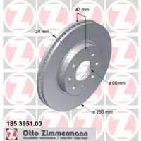 Zimmermann 185.3951.00 Bremsscheiben 2 Stück DAEWOO