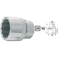 HAZET 1000AZ-1.7/8 DOPPEL-6KT.-STECKSCHLUESSEL-EINSATZ