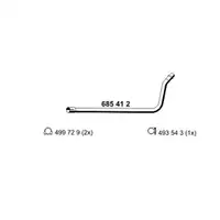 Abgasrohr Ernst 685412 für Peugeot für Toyota Mitte
