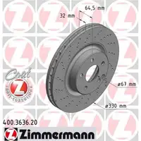 Zimmermann 400.3636.20 Bremsscheiben 2 Stück MERCEDES-BENZ