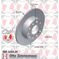 Zimmermann 600.3234.20 Bremsscheiben 2 Stück VW