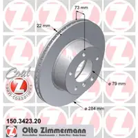 Zimmermann 150.3423.20 Bremsscheiben 2 Stück BMW