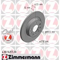 Zimmermann 430.1497.20 Bremsscheiben 2 Stück SAAB