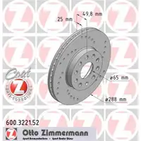 Zimmermann 600.3221.52 Bremsscheiben 2 Stück für VW