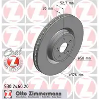 Zimmermann 530.2460.20 Bremsscheiben 2 Stück SUBARU