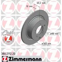 Zimmermann 380.2112.20 Bremsscheiben 2 Stück MITSUBISHI