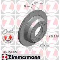 Zimmermann 285.3523.20 Bremsscheiben 2 Stück HYUNDAI