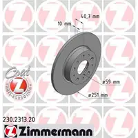 Zimmermann 230.2313.20 Bremsscheiben 2 Stück FIAT