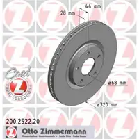Zimmermann 200.2522.20 Bremsscheiben 2 Stück NISSAN