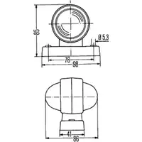 HELLA 2XS 955 031-001 Umrissl. Halogen