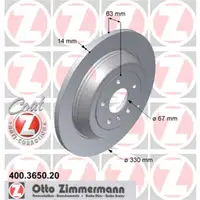 Zimmermann 400.3650.20 Bremsscheiben 2 Stück MERCEDES-BENZ