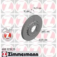 Zimmermann 600.3218.20 Bremsscheiben 2 Stück SKODA